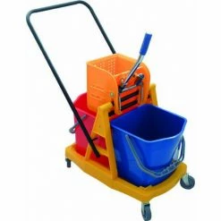 Sortie 😀 CHARIOT DE LAVAGE 2 SEAUX 15L AVEC PRESSE DE LAVAGE A PLAT -07311UNIVERSEL ❤️