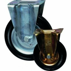 Nouveau 👍 ROULETTE FIXE CHAPE ZINGUEE BANDAGE CAOUTCHOUC D.80 60KG -26400UNIVERSEL ✔️