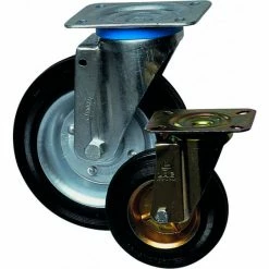 Promo 🔥 ROULETTE PIVOT. CHAPE ZINGUEE BANDAGE CAOUTCHOUC D.80 60KG -26410UNIVERSEL 💯