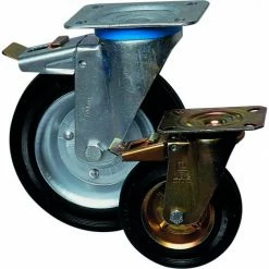 Meilleure vente 🥰 ROULETTE PIVOT.+FREIN CHAPE ZINGUEE BANDAGE CAOUTCHOUC D.80 -26420UNIVERSEL 🎉