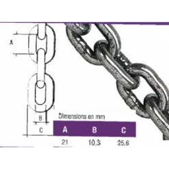 Meilleure affaire 🔥 CHAÎNE COBALTIX GRADE 80 Ø 7 MM VENDU AU MÉTRE - MACCH7 🎉