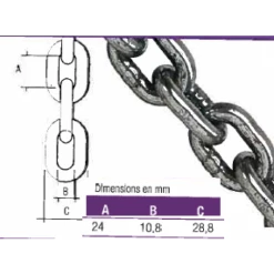 Promo 🥰 CHAÎNE COBALTIX GRADE 80 Ø 8 MM VENDU AU MÉTRE - MACCH8 🌟