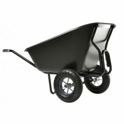 Remise 🔔 Brouette HAEMMERLIN EXPERT TWIN EXCELLIUM 300L Polypro Roues Gonflées Noire - 306060001 🤩