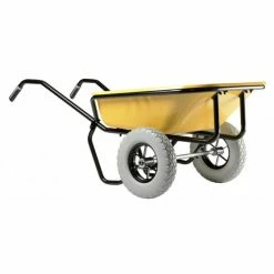 Acheter 👏 Brouette HAEMMERLIN Expert Twin Excellium 160 Peinte Roues Increvables Jaune - 306020501 🥰